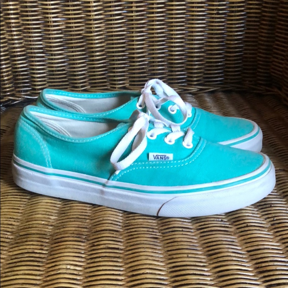 Teal Vans Authentic Lace Up Shoes * USE LIKE NEW *